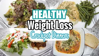 HEALTHY & EASY Crockpot Dinners for WEIGHT LOSS | Healthy DUMP & GO Slow Cooker Recipes