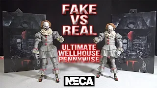 Fake Vs Real Ultimate IT Wellhouse Pennywise Neca Action Figure Review
