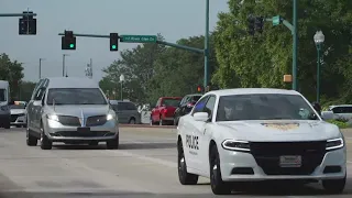 Fallen Elwood Officer Noah Shahnavaz escorted to Fishers for visitation