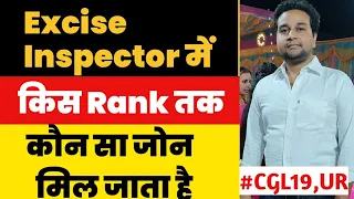 REQUIRED RANK FOR DIFFERENT ZONES OF EXCISE INSPECTOR