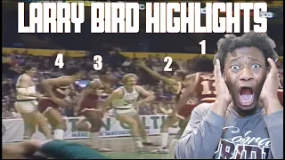 First Time watching Larry Bird Highlights Part 1 REACTION | Kobe Fan