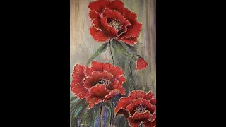 Супер техника! Mаки объемные. Super technique. Poppies .