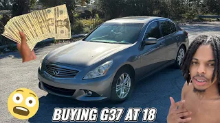 BUYING A INFINITI G37 AT 18! | FIRST CAR VLOG
