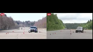 Лосиный тест: LADA Vesta Sport with ESP (at 84 km/h) vs LADA Kalina NFR (at 82 km/h)