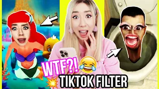 die schlimmsten TIKTOKS & instagram FILTER die ich innerhalb 24 Stunden teste (ARIEL 😱 SKIBIDI)