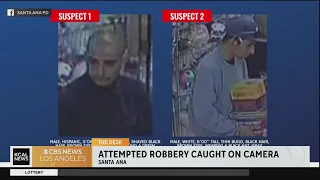 Santa Ana robbery suspects fighting a store employee wanted by police