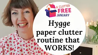 Paper clutter routine that WORKS, more hygge! Clutter Free January | Minimal Mom