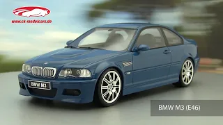 ck-modelcars-video: BMW M3 (E46) Baujahr 2000 laguna seca blau OttOmobile