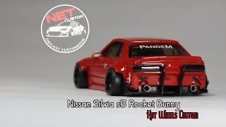 Nissan Silvia S13 Rocket bunny Pandem body kit Hot wheels Custom