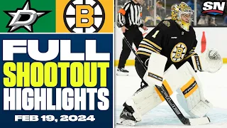 Dallas Stars at Boston Bruins | FULL Shootout Highlights - February 19, 2024