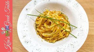 Roasted Red Pepper Fettuccine | Ken Panagopoulos