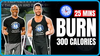 Quick 25-Minute Full Body Exercise to BURN Calories | Resistance Bands Workout | Fun Fitness Bros