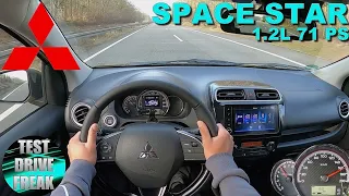 2021 Mitsubishi Space Star 1.2 L Top 71 PS TOP SPEED AUTOBAHN DRIVE POV