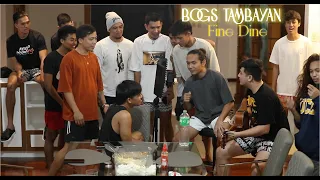 BOGS TAMBAYAN FINE DINE. KUMANTA SI COACH MAV, HINARANA SI MADAAM AWWII!!!