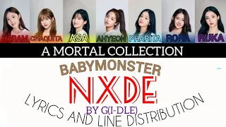 HOW BABYMONSTER SING - 'NXDE' BY G(I-DLE) | COLOR CODED LYRICS AND LINE DISTRIBUTION