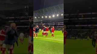 Tottenham Vs Arsenal; Arsenal players Celebration after London Derby Victory #arsenal #premierleague