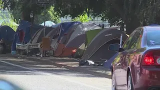 'Tell me where I can': Homeless campers migrate onto highways after daytime camping ban