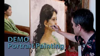 【Portrait Painting Demo】Nikolai Blokhin Live Portrait Painting