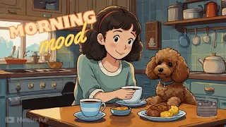 Morning Coffee & Chill Lo-fi Hip-Hop Beats - Study & Work Playlist | Cozy Breakfast Vibes with a Dog