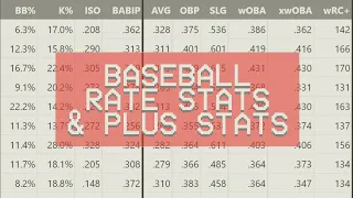 Baseball Stats: Rate and "Plus" Stats (OPS, wOBA, FIP, etc.)