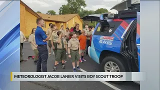 Jacob Lanier Visits Pearl Boy Scout Troop