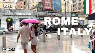 Rainy day in Rome Italy 2023 🇮🇹- 4K HDR Walking Tour 60fps