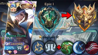 NEW SEASON LING GUIDE FOR AUTO WINSTREAK (RECOMMENDED) | LING BEST BUILD, EMBLEM, CUSTOM UI SETTING