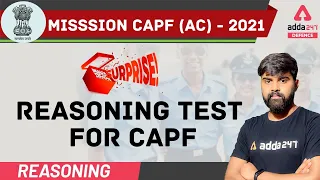 CAPF Assistant Commandant Preparation | Reasoning | Surprise Reasoning Test for CAPF