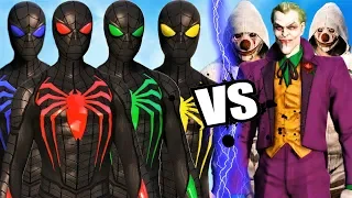 Team Spider-Man (Anti Ock Suits)  vs Joker and Joker Thugs - Epic Battle