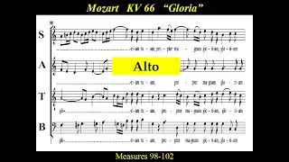 Mozart - KV66 - 2 Gloria Part 2 of 4 - Dominicus Mass - Alto