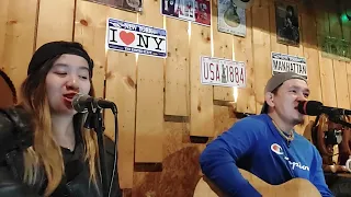 "I SWEAR" FEMALE COVER BY JEDEN w/ TOPYU(Easy Chords) #countrymusic#acousticmusic #femalecover#live
