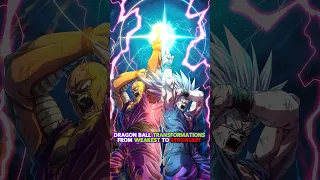 Every Transformation ranked from Weakest to Strongest?!