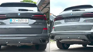 New BMW X5 Facelift M60i 2024 vs New BMW X5 Facelift xDrive30d - STARTUP and REVS comparison