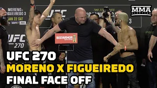 Deiveson Figueiredo Tries To Punk Brandon Moreno In Final UFC 270 Faceoff | MMA Fighting