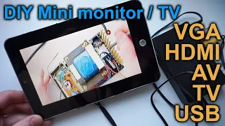 Міні монітор з планшета на саморобному LVDS-TTL адаптері. DIY mini monitor / TV, LVDS to TTL adapter