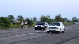 ВАЗ 2108 vs Toyota Starlet / форсаж Минусинск 11.06.11