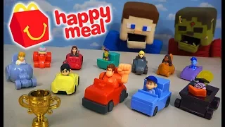 Happy Meal Toys - Wreck it Ralph 2, Ralph Breaks the Internet Race Cars Complete Set UNBOXING!