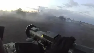 Ukraine War - Ukrainian Forces Taking Back Russian Held Village | Humvee Machine Gunner Helmet Cam