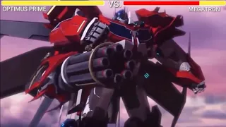 Jumbo Optimus Prime Vs Megatron batlles WITH HEALHBARS