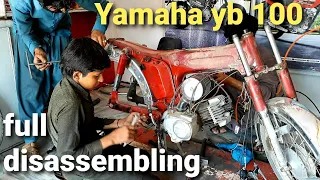 Yamaha yb 100 disassembling || For full Restoration || waleed autos