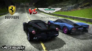 2017 Ferrari LaFerrari Aperta VS Aston Martin Valkyrie || One On One Battle || NFS Most Wanted 2005|