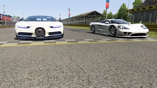 Bugatti Chiron vs Saleen S7 at Monza Full Course