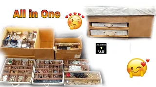 All in one jewelry Box||how to make jewelry box from waste caedboard|bangle box DIY| jewelry box DIY