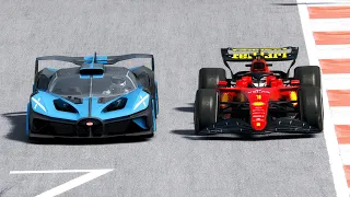 Ferrari F1 2023 vs Bugatti Bolide at Monza