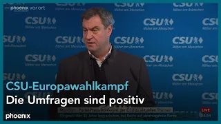 CSU: Markus Söder und Martin Huber zu aktuellen Themen am 22.04.24