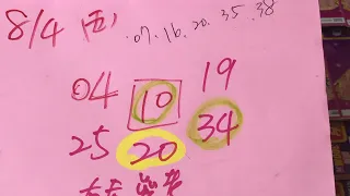 ㊗️恭喜20中獎㊗️8/5學姐今彩539推薦🔥黃單來囉🔥有🈴️參考㊗️大家幸運中獎👍訂閱按讚讚發大財