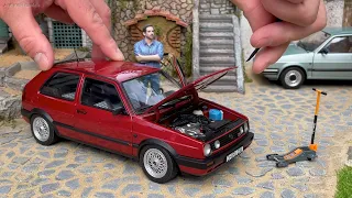 1:18 Volkswagen Golf II GTI 1990, red metallic - Norev [Unboxing]
