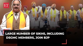 Large number of Sikhs, including DSGMC members, join BJP in the presence of JP Nadda