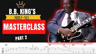 B.B. King Masterclass Part 2: Playing over changes, note choices, Jazz progressions and more