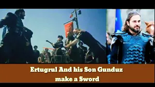 Ertugrul And His Cute 😘😍 Son Gunduz Make a Sword|Ertugrul|Turgut|Gunalp